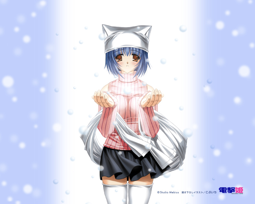 kitazato_shigure kobuichi snow_(game) studio_mebius thigh-highs wallpaper