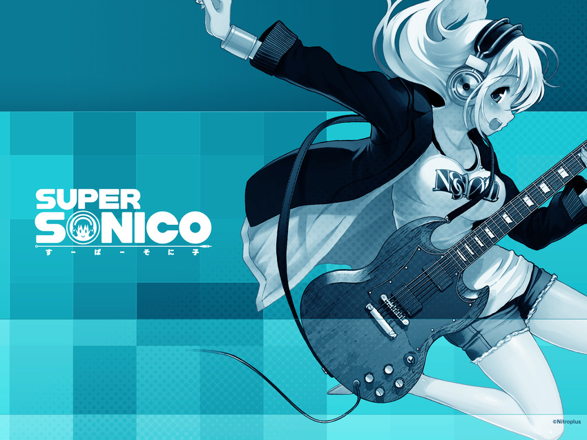 blue guitar headphones nitroplus soniko super_soniko