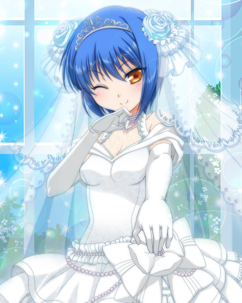 dress ikeda_jun little_busters! nishizono_midori see_through wedding_dress