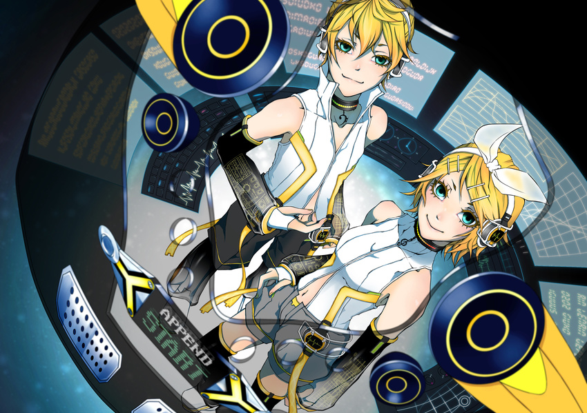 kagamine_len kagamine_rin len_append mugi_(mugikko) rin_append vocaloid