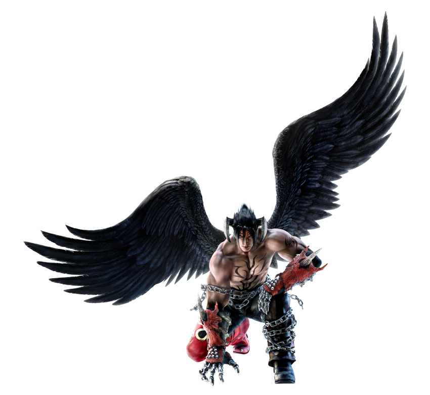 absurdres devil_jin highres kazama_jin namco solo tekken wing wings