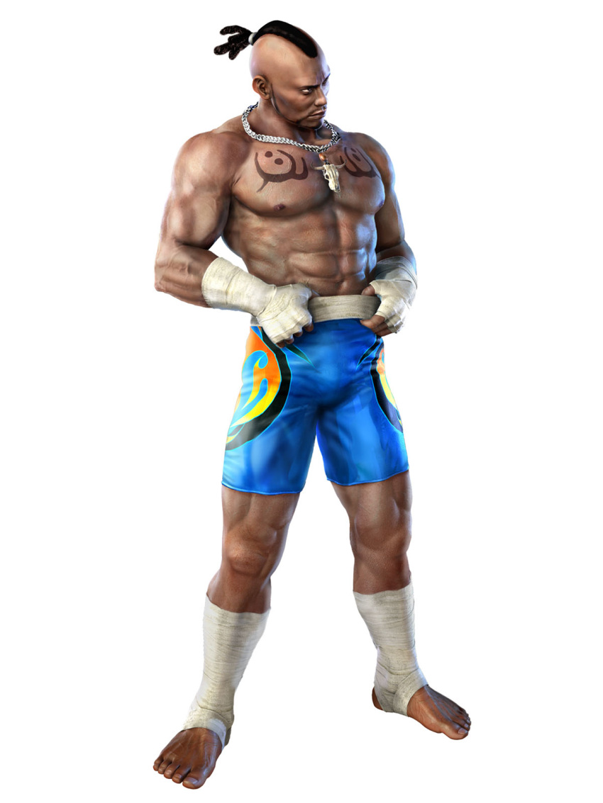 bruce_irvin dark_skin fingerless_gloves gloves highres male male_focus namco tekken