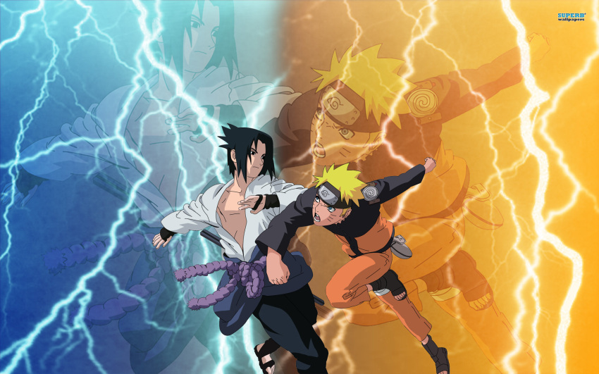 blonde_hair haku_(naruto) male naruto uchiha_sasuke uzumaki_naruto