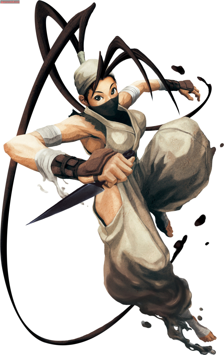 absurdres capcom half_mask highres ibuki ibuki_(street_fighter) official_art simple_background street_fighter street_fighter_iii street_fighter_x_tekken