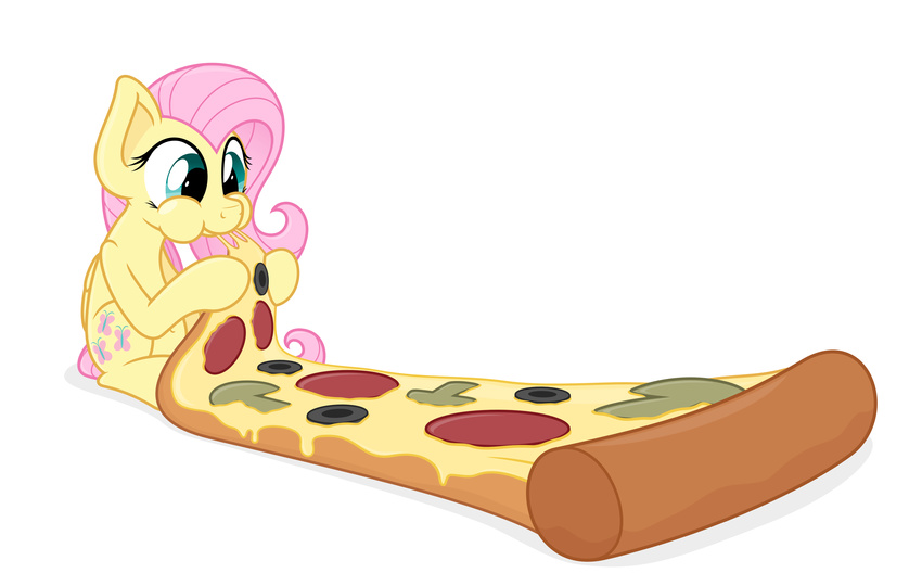 2015 absurd_res cheese cutie_mark dairy_products eating equid equine feathered_wings feathers female feral fluttershy_(mlp) food friendship_is_magic hair hasbro hi_res holding_food holding_object long_hair mammal melted_cheese micro my_little_pony mythological_creature mythological_equine mythology pegasus pizza solo wings yellow_body yellow_feathers zutheskunk