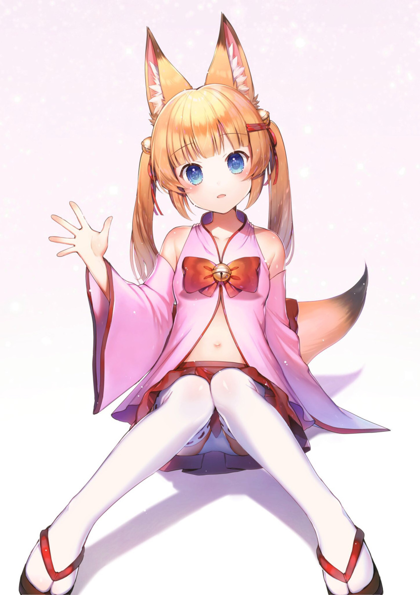 animal_ears kemomimi_vr_channel mikoko_(kemomimi_vr_channel) momoshiki_tsubaki pantsu tail thighhighs