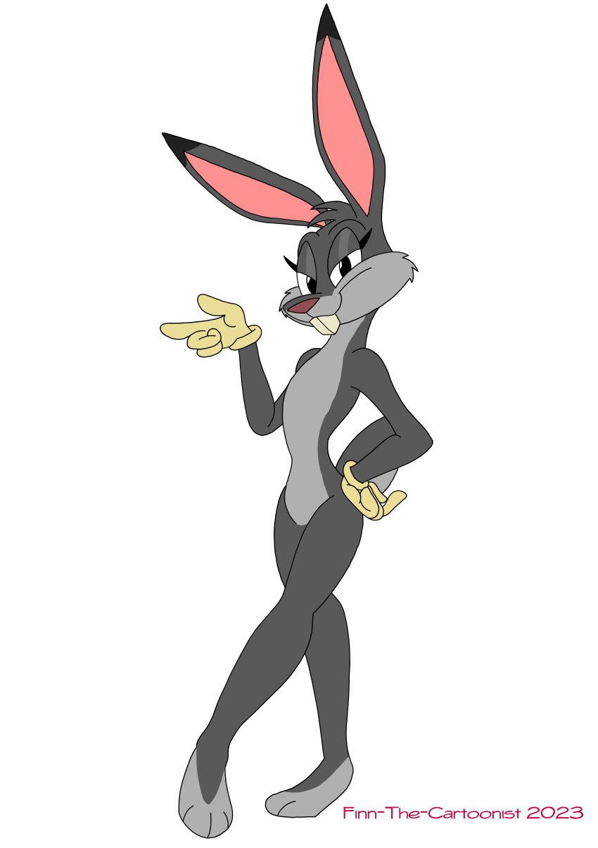 absurd_res alpha_channel black_ear_tips black_eartips bugs_bunny clothing dipstick_ears ear_markings eyelashes femboy fur gloves grey_body grey_fur handwear hare hi_res i'm_gonna_draw_him_getting_knocked_up_i_promise lagomorph leporid looney_tunes male mammal multicolored_ears nsffinn simple_background solo toony transparent_background warner_brothers watermark yellow_clothing yellow_gloves yellow_handwear