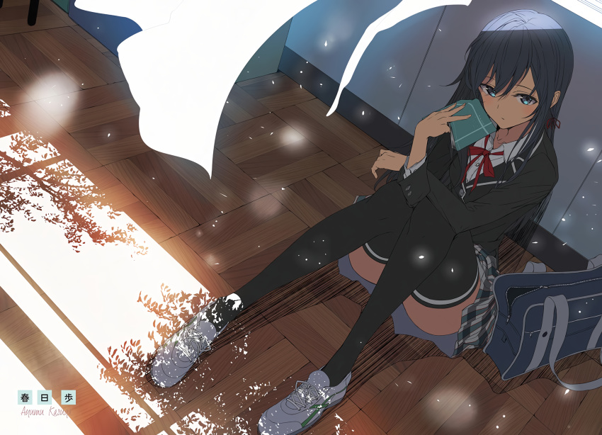 kasuga_ayumu_(artist) long_hair school_uniform skirt tagme_(character) thighhighs yahari_ore_no_seishun_love_come_wa_machigatteiru.