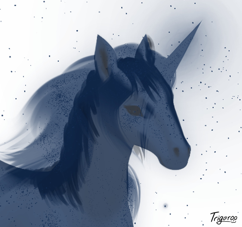 2024 alpha_channel ambiguous_gender digital_drawing_(artwork) digital_media_(artwork) equid equine female_(lore) feral hi_res horn horse mammal monochrome mythological_creature mythological_equine mythology png_file portrait signature simple_background solo the_last_unicorn transparent_background trigaroo unicorn