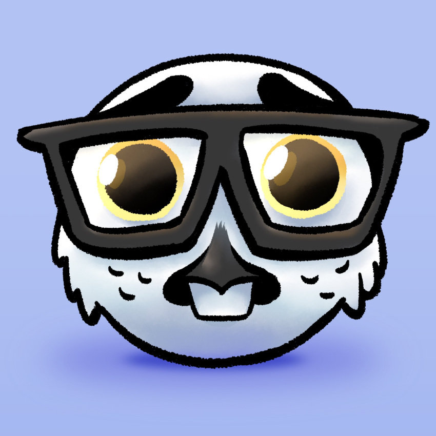 1:1 2022 advos ambiguous_gender anthro avian beak big_eyes bird blue_background buckteeth digital_drawing_(artwork) digital_media_(artwork) emoji eyebrows eyewear feathers front_view frown glasses hi_res looking_at_viewer meme nerd nerd_emoji_(meme) owl reaction_image rectangular_glasses shaded simple_background soft_shading solo teeth tuft