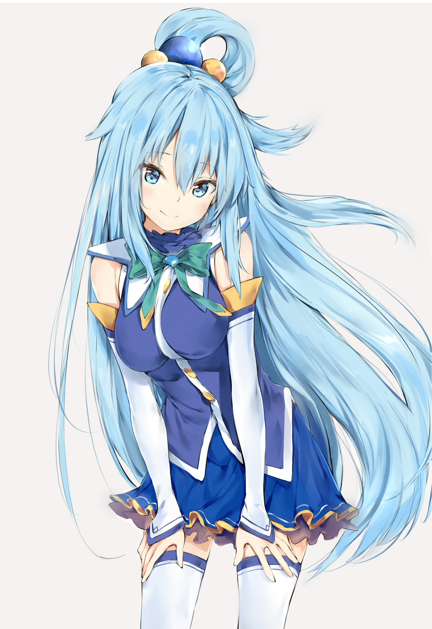 aqua_(kono_subarashii_sekai_ni_shukufuku_wo!) kono_subarashii_sekai_ni_shukufuku_wo! silver_(chenwen) tagme thighhighs