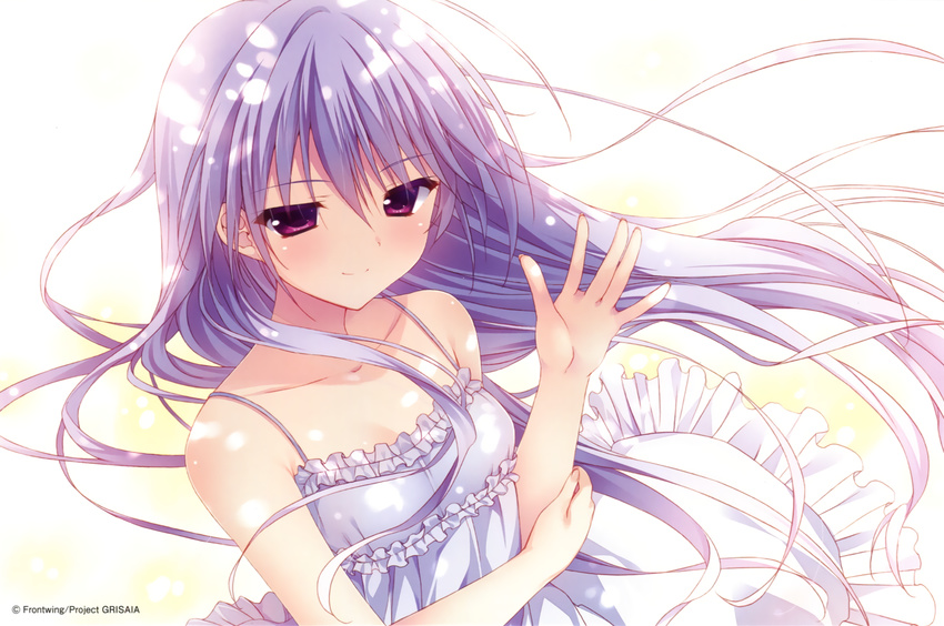 dress endcard grisaia_no_kajitsu grisaia_no_rakuen kazami_kazuki ryohka summer_dress