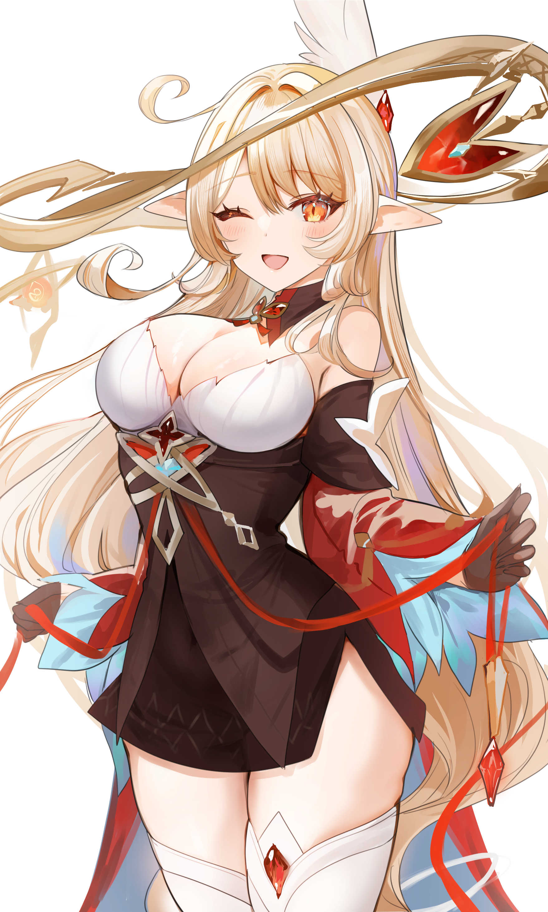 BBooru - absurdres alice (genshin impact) blonde hair breasts brown ...
