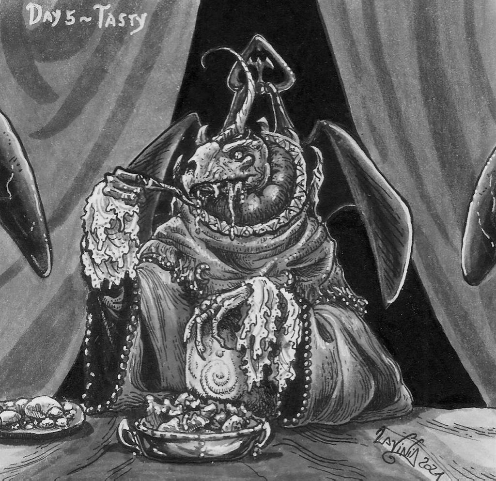 BBooru - alien anthro beak eating elderly fangs gown herm (lore ...