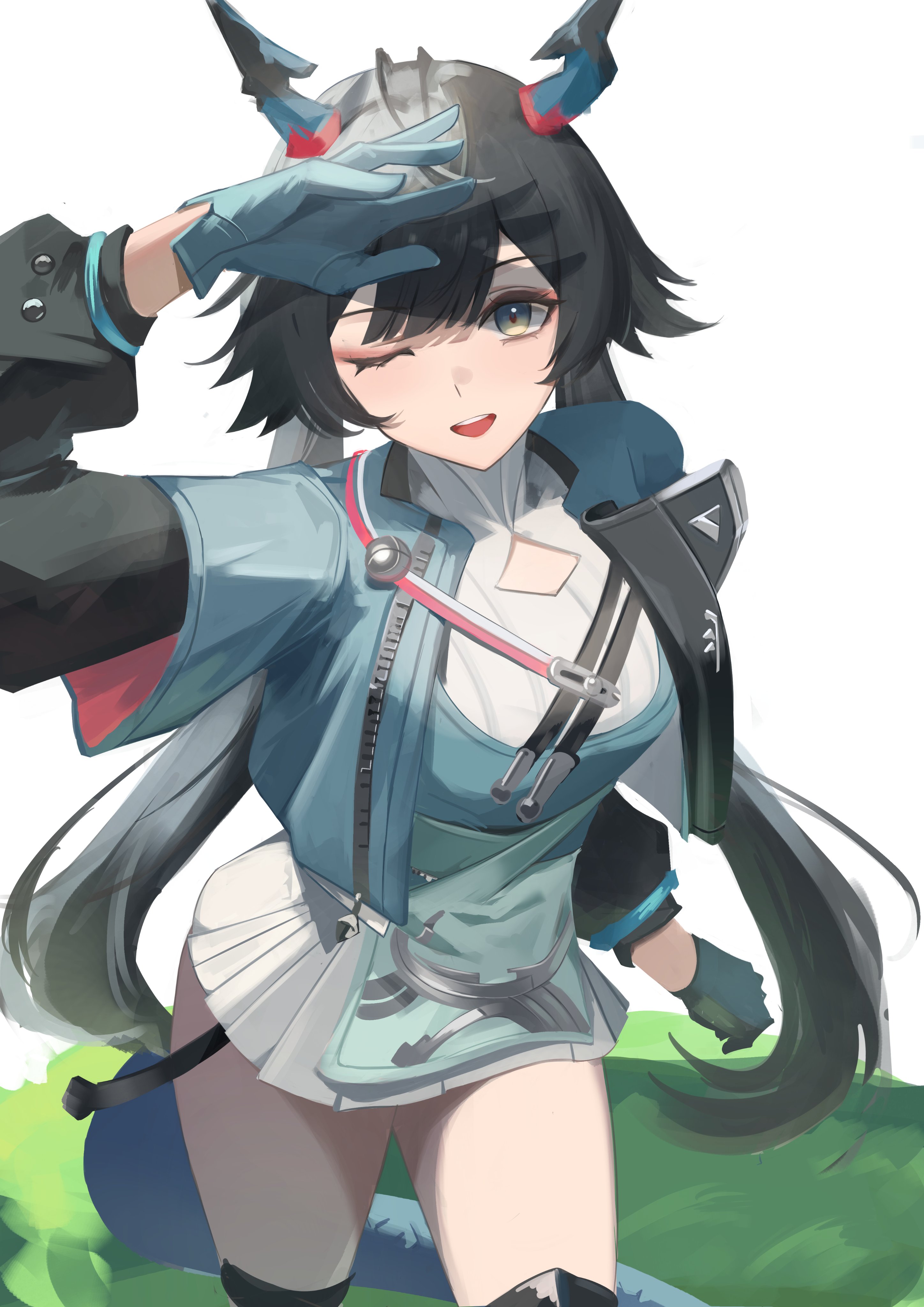 BBooru - absurdres arknights arknights: endfield black hair blue gloves ...