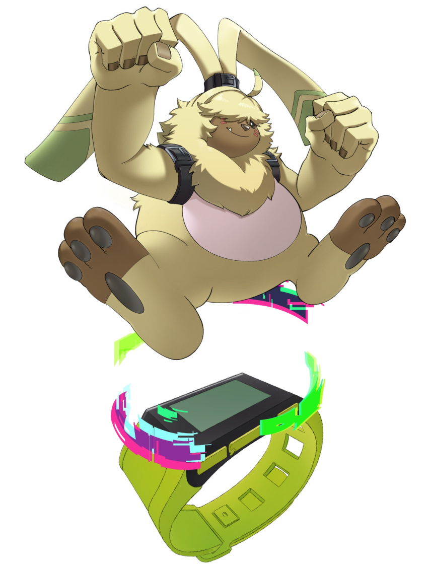 BBooru - angoramon anthro bandai namco beady eyes belly belt digimon ...