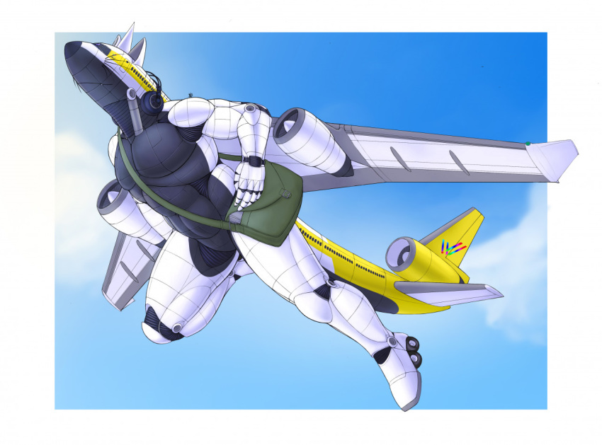 BBooru - aeromorph aircraft airplane anthro back wings black body cloud ...