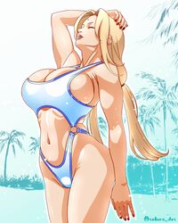 1girls arm_up arms_behind_head artist_name ass big_ass big_butt blonde_hair busty closed_eyes female female_only huge_ass huge_breasts lipstick low_twintails makeup mature mature_female mature_woman midriff milf nail_polish naruto naruto_(series) naruto_shippuden one-piece_swimsuit one_arm_up pinup posing revealing_swimsuit saburo_des solo swimsuit tight_swimsuit tsunade twintails url voluptuous voluptuous_female web_address wet wet_skin wide_hips rating:Questionable score:167 user:Comorl