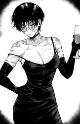 1girls big_breasts breasts burn_marks burn_scar burns busty choker cleavage clothed collar drink glasses holding_drink holding_glass huge_breasts jujutsu_kaisen large_breasts masoq095 monochrome mostly_clothed scar scars scars_all_over short_hair shounen_jump sweat sweating sweaty tomboy very_short_hair wine wine_glass zenin_maki rating:Questionable score:405 user:Fumeknight1