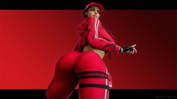 1girls 3d 3d_(artwork) apex_legends ass_view back_turned back_view baseball_cap big_ass big_breasts big_hips big_thighs braided_hair braided_pigtails braided_twintails busty cap clothes crossover crossover_cosplay dat_ass face_markings female_only fingerless_gloves fortnite gloves hoodie human human_only loba loba_(apex_legends) loba_andrade long_hair looking_at_viewer looking_down low-angle_view low_angle pants rear_view red_hair simple_background snoopz solo solo_female standing three-quarter_portrait twintails twintails rating:Questionable score:65 user:ifs