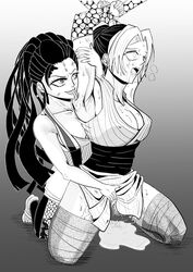 2girls armpits bondage captured_girl cum cum_drip cum_in_pussy cum_on_body daki_(kimetsu_no_yaiba) demon demon_girl demon_slayer hand_on_pussy kimetsu_no_yaiba leash lesbian_rape lesbian_sex licking_armpit line_art makio_(kimetsu_no_yaiba) masturbation moans rape saliva saliva_trail sweat tears tears_of_pain tears_of_pleasure tongue tongue_out torture yuri rating:Explicit score:64 user:Sotato56