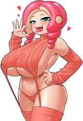 1girls breasts female hips horny huge_breasts naughty_face nintendo nobunagapero octoling octoling_girl peronattu pink_hair splatoon splatoon_(series) splatoon_3 tentacle_hair thick_thighs thighs virgin_destroyer_sweater wide_hips rating:Questionable score:158 user:Aeolus_HX