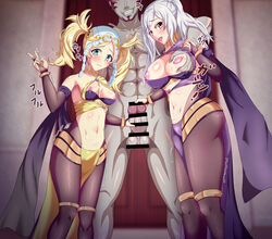 1boy 2girls alternate_costume aqua_eyes armpits ass ass_grab bad_end bare_midriff bare_shoulders beard big_ass blonde_hair bodystocking braid breast_grab breasts breasts_out bridal_gauntlets brown_eyes caress caressing_penis censored clothed_female_nude_male cosplay dancer deep_skin door dorothea_arnault_(cosplay) dorothea_arnault_(plegian)_(cosplay) evil_grin evil_smile female femsub fire_emblem fire_emblem_awakening fire_emblem_heroes frown gangrel_(fire_emblem) grabbing_from_behind green_eyes grey_hair grin groping harem imminent_rape indoors large_breasts larger_male legs lene_(fire_emblem)_(cosplay) lene_(fire_emblem)_(plegian) lene_(fire_emblem)_(plegian)_(cosplay) lissa_(fire_emblem) looking_at_viewer male maledom medium_hair midriff molestation multiple_girls multiple_subs muscular_male navel nervous nintendo nipples open_mouth pelvic_curtain penis penis_grab plegian pompeipei rape red_hair revealing_clothes robin_(fire_emblem) robin_(fire_emblem)_(female) short_hair shoulders slave small_breasts smaller_female sound_effects trembling twintails v rating:Explicit score:46 user:kris923