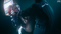 3d batman batman_(series) batquinn breasts bruce_wayne choking dc dc_comics eyeless_male female harleen_quinzel harley_quinn harley_quinn_(injustice) injustice_2 male netherrealm_studios project_vega sex tagme vaginal_penetration rating:Explicit score:144 user:ProjectVega