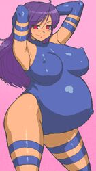 1girls arms_behind_back asian asian_female belly big_belly big_breasts breasts elbow_gloves female gloves large_breasts latex latex_gloves leotard long_hair marvel naughty_face nipple_bulge oekaki pregnant psylocke purple_hair red_eyes skin_tight smile tenseiani thighhighs thighs x-men rating:Questionable score:47 user:busterancher