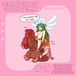 2girls ass big_penis bisexual bisexual_(female) carrying_partner crossover cum cum_on_chest dialogue feet ganondorf ganondorf_(tears_of_the_kingdom) halo huge_breasts kid_icarus kid_icarus_uprising kneeling looking_pleasured metroid mff_threesome nikoto_all-stars_smashing nintendo nude nude_female nude_male palutena rimming samus_aran size_difference speech_bubble sucking_breasts tattoo the_legend_of_zelda threesome wings rating:Explicit score:48 user:Patts