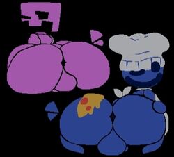  2boys apron ass ass_focus balls black_background chef_hat cosmo-os depixelization duo five_nights_at_freddy's five_nights_at_freddy's_(d-side) friday_night_funkin friday_night_funkin_(d-side) friday_night_funkin_mod looking_at_viewer male_only naked_apron on_knees ourple_guy_(fnf_mod) ourple_guy_(kiwiquest) pizza_slice presenting presenting_ass presenting_balls purple_guy spacebotbutt3k vloo_guy wink winking_at_viewer  rating:explicit score: user:isimpchubby