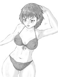  armpits arms_up big_breasts bikini bikini_bottom bikini_top cute dgzverze fubuki_(one-punch_man) one-punch_man  rating:questionable score: user:deegeey