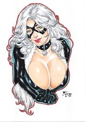 1girls big_breasts black_cat_(marvel) blue_eyes bodysuit breasts bursting_breasts choker cleavage deep_cleavage ed_benes_studio felicia_hardy female female_only fred_benes full_cleavage light-skinned_female light_skin looking_at_viewer marvel marvel_comics mask masked_female pinup red_lipstick showing_breasts smiling spider-man_(series) tight_clothing voluptuous voluptuous_female white_background white_fur white_hair rating:Explicit score:57 user:VEBbeast