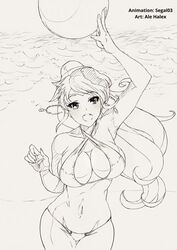 ale_(ale_halexxx) animated beach beach_ball bikini pyrrha_nikos rwby segal03 tagme video rating:Explicit score:11 user:segal03