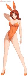 alternate_costume breasts bunny_ears female female_only mii mii_gunner mii_gunner_(smash_4) nintendo solo super_smash_bros. white_background zelc-face rating:Questionable score:40 user:Mudlover