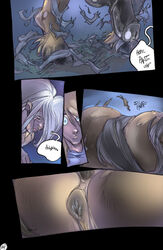 anus ass comic dialogue english_text equine horsecock legend_of_the_werehorse mamabliss page_14 penis text transformation rating:Explicit score:14 user:bot