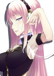 1girls armpits arms_up blue_eyes cum cum_on_armpit cum_on_body cum_on_hair cum_on_upper_body eguegu facial femdom long_hair looking_at_viewer megurine_luka pink_hair solo vocaloid rating:Explicit score:35 user:bot