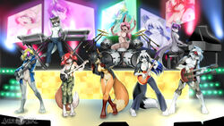 abluedeer anthro border_collie breasts camo canine clothing concert drums drumset eyeswear feline female fox fur furry glasses guitar hat holly_mcfadden janice jess_(teckly) keyboard lagomorph lynx male microphone nude piano pussy rabbit rachel_(darkduck64) sarah_(darkduck64) skimpy topless wolf rating:Explicit score:18 user:bot