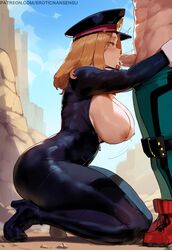 1boy1girl ai_assisted ai_generated artist_name ass big_ass big_breasts big_butt blonde_hair breasts breasts_out camie_utsushimi cum cum_in_mouth cum_on_face cumshot curvy erotic_nansensu fellatio goofy_shoes high_heels izuku_midoriya kneeling kneeling_blowjob kneeling_female kneeling_on_ground kneeling_oral_position my_hero_academia nipple nipples oral orgasm patreon_url patreon_username rating:Explicit score:199 user:gramaticam