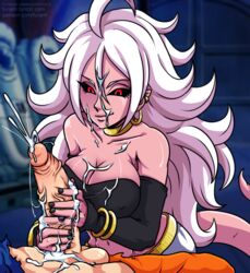 1girls 2010s android android_21 big_breasts big_penis black_sclera breasts cleavage cum cum_on_breasts cum_on_face cumshot dark_persona demon_girl dragon_ball dragon_ball_fighterz erection female furanh handjob humanoid large_breasts long_hair majin majin_android_21 male nipples penis pink_skin pointy_ears red_eyes saiyan straight tail white_hair rating:Explicit score:117 user:justausername