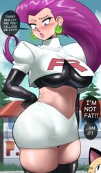 1female 1girls absurdres ass big_ass blue_eyes breasts clothing creatures_(company) echosaber female game_freak jessie_(pokemon) large_breasts light_skinned_female long_hair meowth nintendo png pokemon pokemon_(anime) red_hair team_rocket thick_thighs rating:Questionable score:551 user:N33dForBr33d