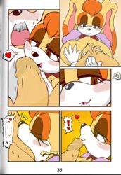 age_difference anthro big_breasts blush breast_fondling breasts brown_eyes canine cleavage comic erection fellatio female fondling fox hair heart huge_breasts lagomorph male mammal michiyoshi milf nude older_female oral oral_sex penis rabbit sega sex smile sonic_(series) tails vanilla_the_rabbit younger_male rating:Explicit score:62 user:bot