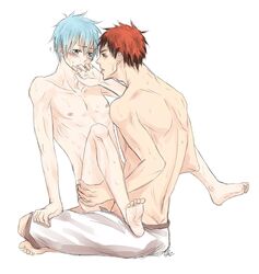 kuroko's_basketball kuroko_no_basuke male_only taiga_kagami tetsuya_kuroko rating:Explicit score:6 user:bot