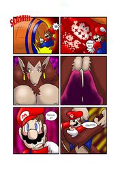 1girls ape areola breast_expansion breasts busty cleavage comic donkey_kong donkey_kong_(arcade) eyeshadow female humor licking_lips mario mario_(series) nintendo pauline pussy silverbulletproof tongue_out transformation voluptuous werewolf wet_pussy rating:Explicit score:13 user:bot