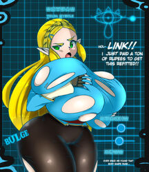 1girls attribute_slider breast_expansion breasts breath_of_the_wild demigoddess female gigantic_breasts huge_breasts kazuya_zoey nintendo princess_zelda sheikah_slate slider the_legend_of_zelda torn_clothes wardrobe_malfunction zelda_(breath_of_the_wild) rating:Explicit score:181 user:Dragonballgt9999