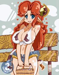 3_dev_adam big_breasts breasts cleavage clothing color cow_girl cow_horns cow_tail cowgirl daisy_dukes denim_shorts erect_nipples farm_girl farmgirl female female_only hair huge_breasts large_breasts long_red_hair looking_at_viewer luigi64 malon mrgreen panties ranch_girl red_hair shorts skimpy smile smiling solo tail the_legend_of_zelda wide_hips rating:Questionable score:127 user:Mr_Biffo