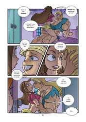 abs alyson_malitski bedroom braceface brown_hair comic crossover disney extreme_muscles female green_eyes human kartoon_warz_#2:_bikini_party kim_possible kimberly_ann_possible muscle muscles muscular muscular_female orange_hair reddyheart redhead sharon_spitz short_hair straight_hair veins yuri rating:Questionable score:19 user:FrankieMan