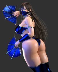 1girls 3d abs alternate_hairstyle ass big_ass big_breasts capcom chun-li cleavage cosplay crossover crossover_cosplay fan female female_only gcb kitana_(cosplay) mask mortal_kombat pose posing solo street_fighter thick_thighs rating:Questionable score:102 user:Crcole331