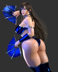 1girls 3d abs alternate_hairstyle ass big_ass big_breasts capcom chun-li cleavage cosplay crossover crossover_cosplay fan female female_only gcb kitana_(cosplay) mortal_kombat pose posing solo street_fighter thick_thighs rating:Questionable score:119 user:Crcole331