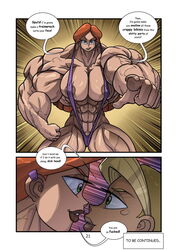 abs bikini blonde_hair braceface comic crossover extreme_muscles green_eyes huge_breasts huge_muscles hyper_breasts kartoon_warz_#2:_bikini_party long_hair muscle muscles muscular muscular_female navel nina_harper red_hair reddyheart sharon_spitz sling_bikini veins rating:Questionable score:13 user:FrankieMan